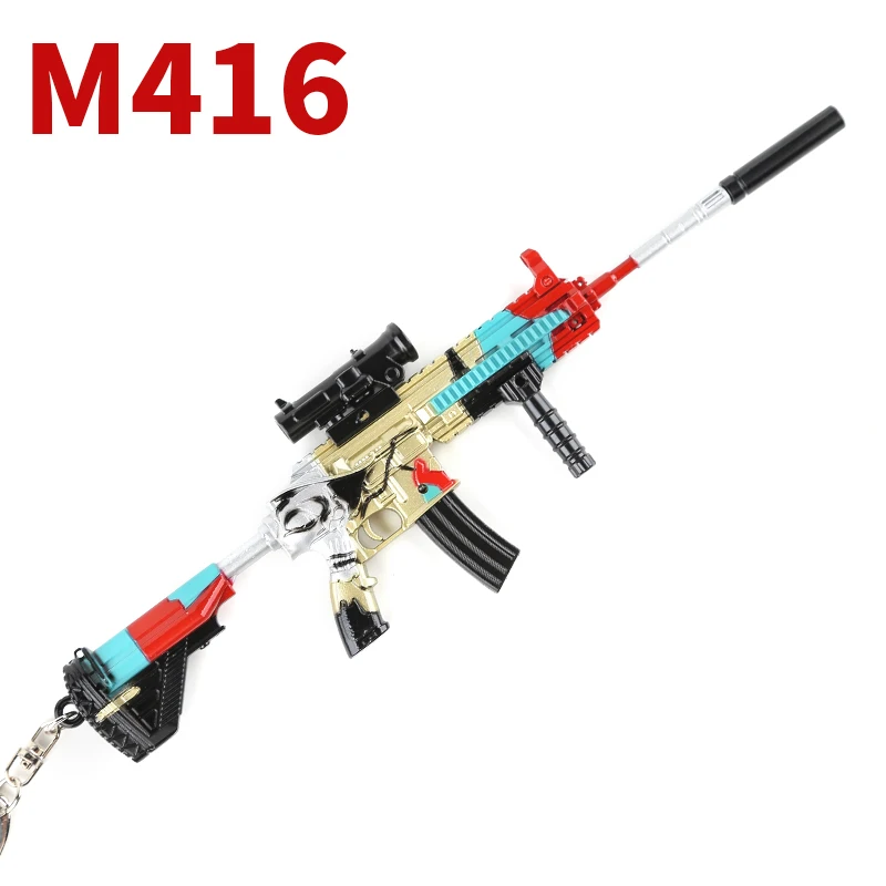 M416 Armas Shooting Modelo Metal Llavero Llavero Batalla 