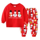 Kids Set Pajamas New Kids Christmas Long-sleeve Clothes Set Home Wear Pajamas Two-piece And Wholesale Price