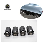 Exhaust 4PCS/SET M2 M3 M4 M5 Exhaust Tip Stainless Steel Carbon Fiber M Performance Style For BMW