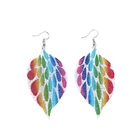 Earrings Fashion Wedding Party Jewelry Statement Earrings Color Leaf Cutout Crochet Earrings For Women