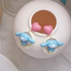 Earrings Dog Cartoon Cute Earrings Cinnamon Dog Personalized Earrings Without Pierced Ear Clip Earrings