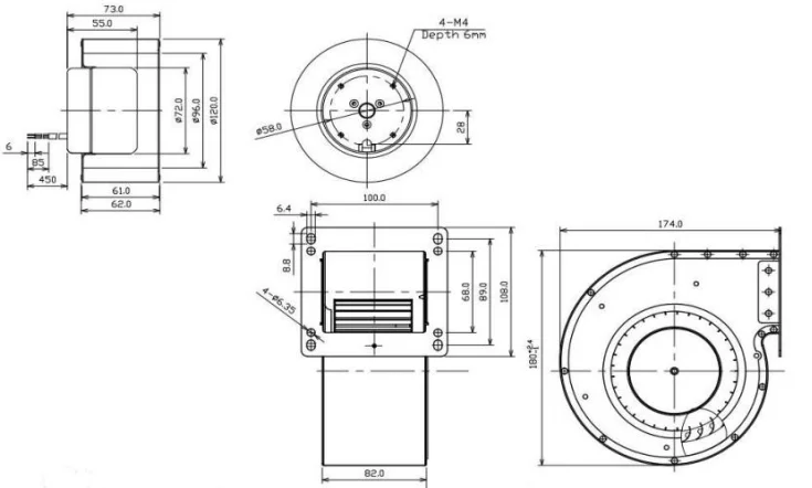 Centrifugal Fan, 120mm, Brushless - detail 10