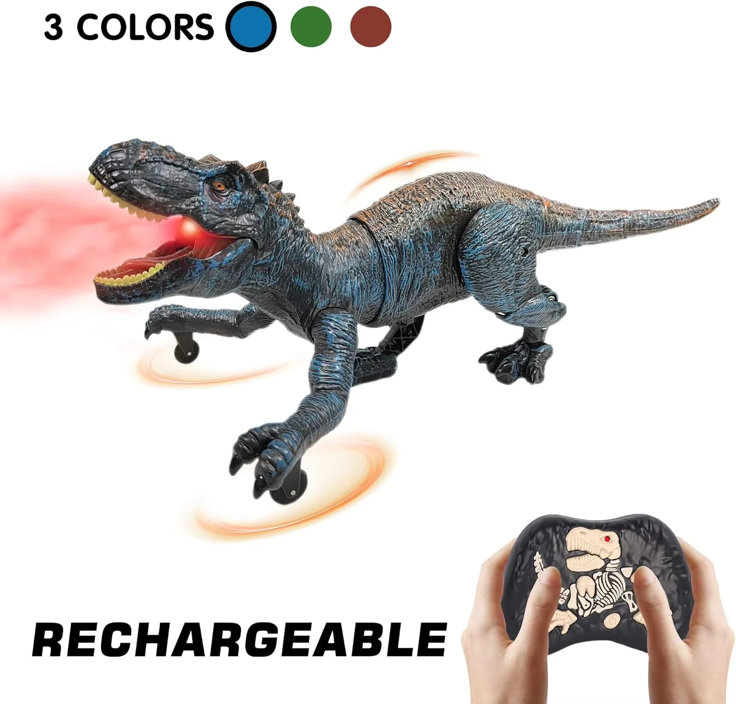 Walking Simulation Model Radio Control Toys 2.4Ghz RC Walking Dinosaur Toys With Spray For Kids