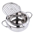 Pot Deep Fryer Stainless Steel Cookware Deep Pot Tempura Frying Nonstick Cookware