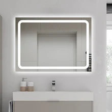 Large Rectangular Anti Fog Led Bathroom Wall Mounted Vanity Mirror Square Frameless Mirrors