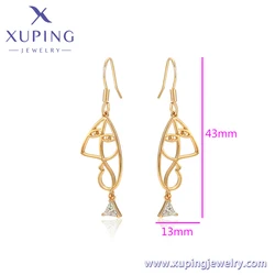 S00031132 xuping jewelry fashion elegant simple 18k gold plated Abstract line humanoid earring for women