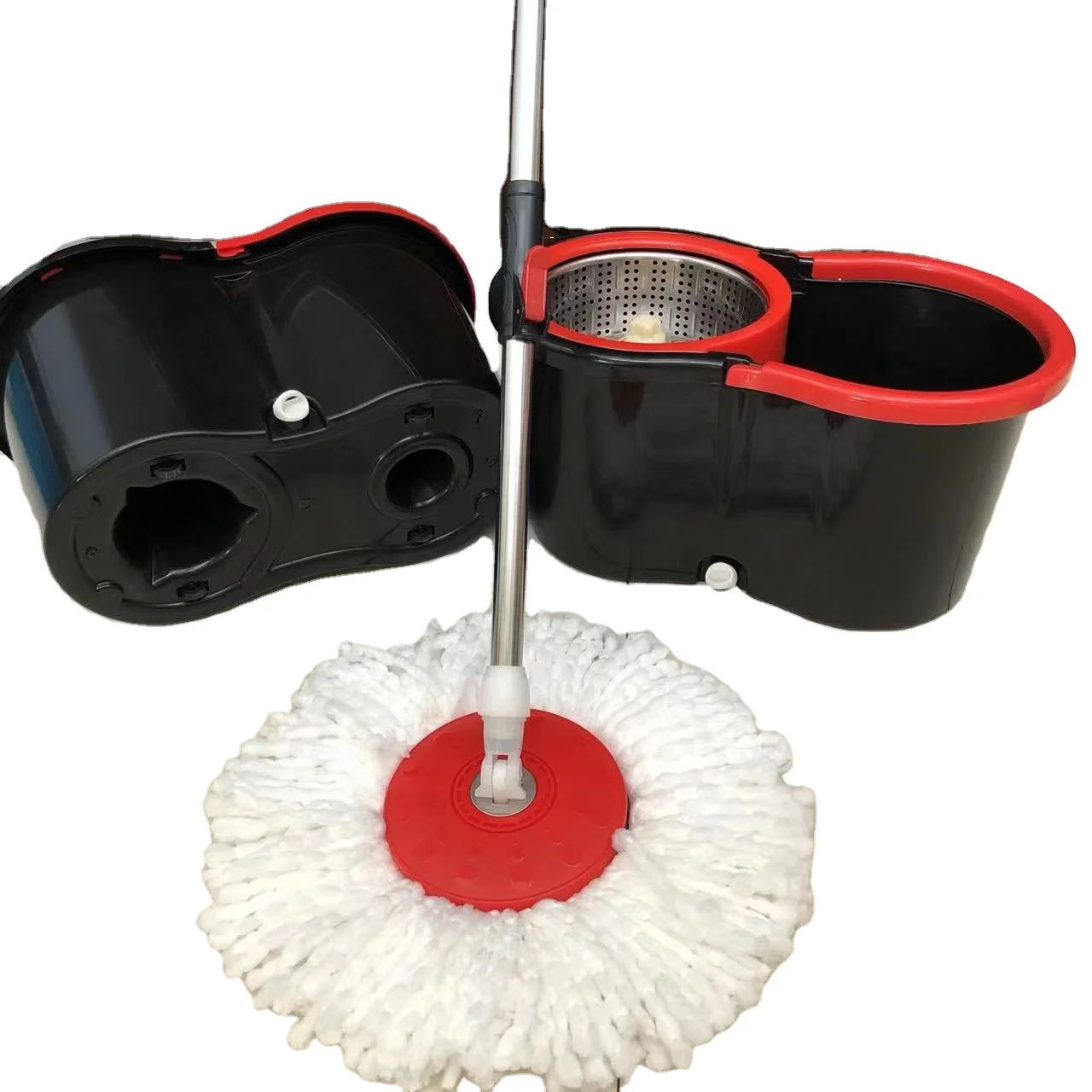 Factor Wholesaler Best Selling 360 Rotating Eight Lazy Mop With Stainless Steel Dryer Bucket Mop Set for Household Cleaning