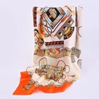 Scarf Widely Used Superior Quality Custom Logo Square Satin Custom Printing Scarves Silk Scarf