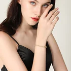 High Quality Jewelry Jewelry High Quality Link Design S925 Sterling Silver Women Bracelets Gold Plated Bracelet Jewelry