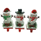 Stocking Holder Resin Snowmen Christmas Stocking Holder