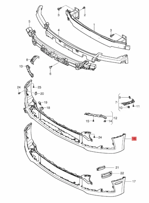 Excellent Quality Car Accessories ABS Plastic Front Car Bumper For Bentley Flying Spur 2020 3SE807093B supplier