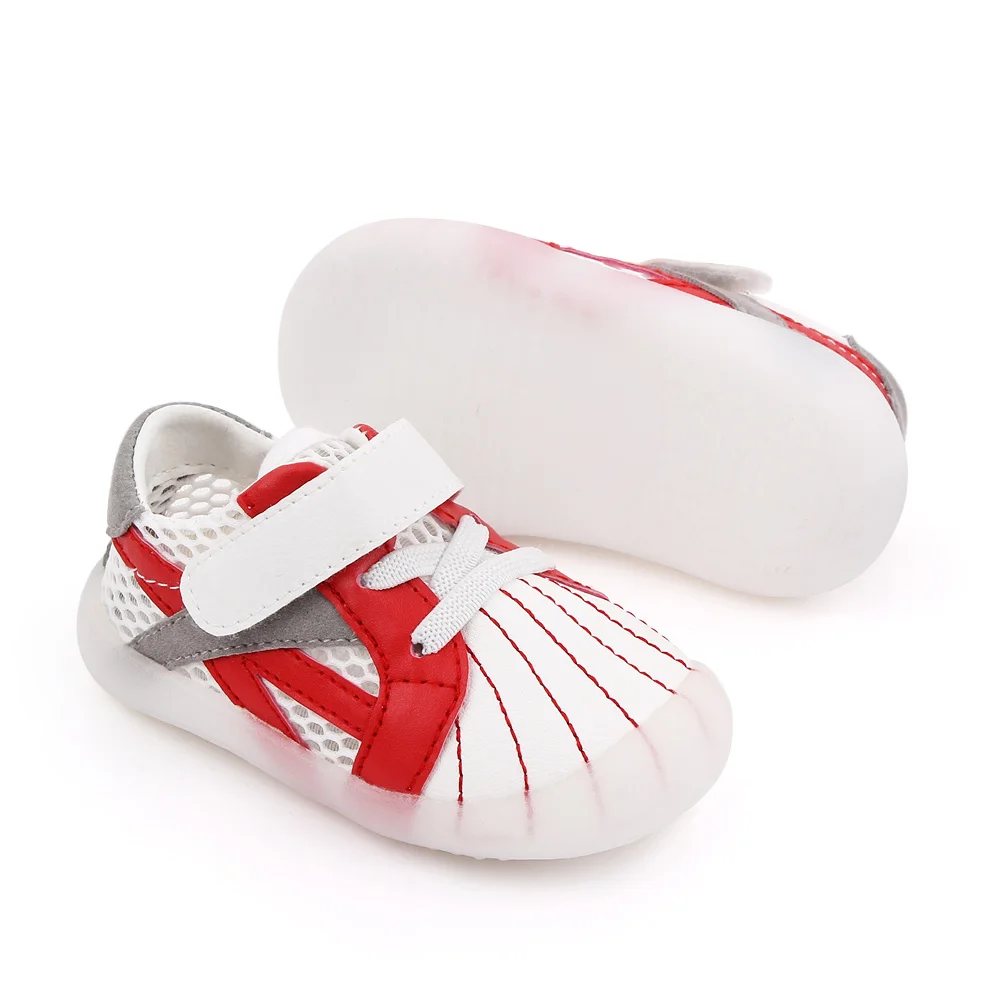 Spring and Autumn New 0-3 Years Old Breathable Mesh Shell Head Soft Soled Baby Walking Shoes factory