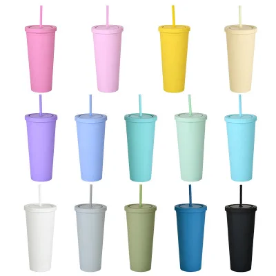 380 ml Vasos con Tapa y pajitas Taza de café Helada Palo de Hadas Vaso de plástico Reutilizable para Adultos o niños Botella de Agua con Pajita COZYSENSE Vaso con Pajita 