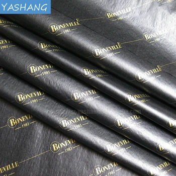 Custom printed gift wrapping brown black paper roll, black paper price from China