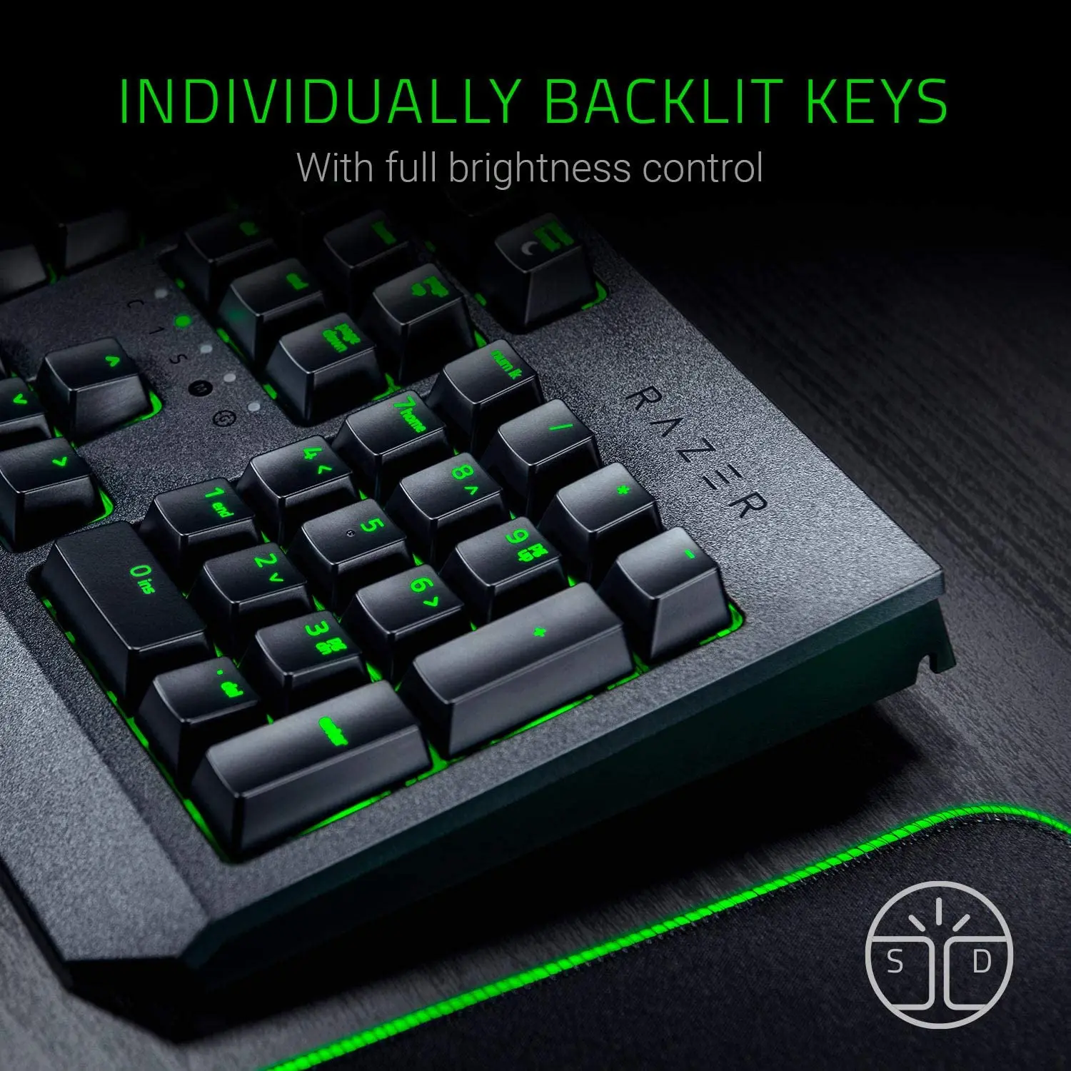 Механическая игровая клавиатура Razer BlackWidow: зеленые механические  переключатели-тактильная и зеленая светодиодная подсветка| Alibaba.com