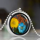 Pendant Locket Necklace Pendant Custom Round Hollow Glass Locket Pendant Stainless Steel Jewelry Photo Locket Necklace