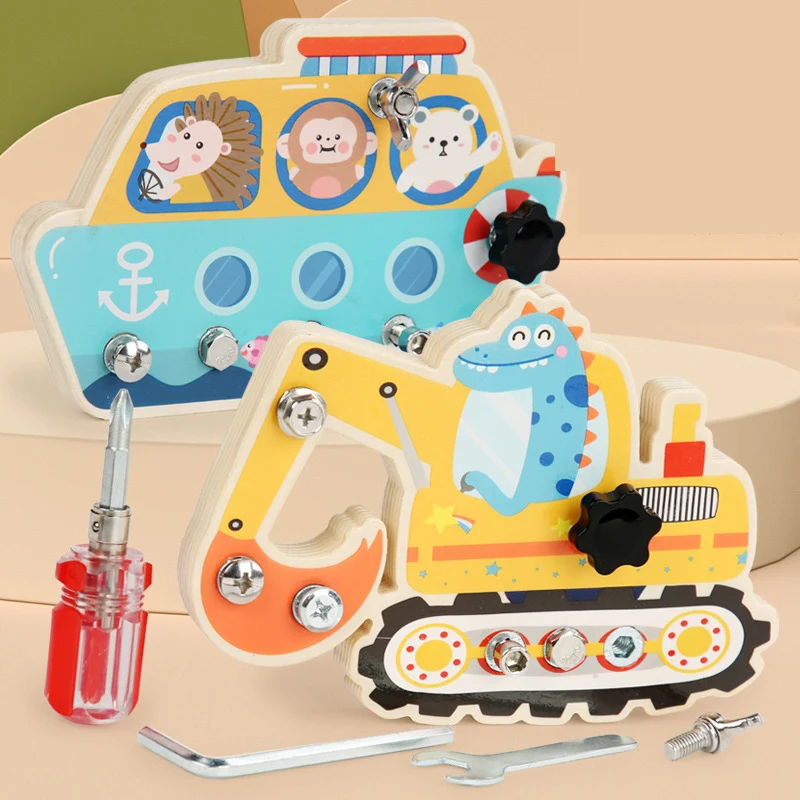 Ensemble de tournevis de voiture Montessori, activités occupées pour tout-petits, ensemble d'outils pour enfants, motricité Fine, fabrication de jouets sensoriels éducatifs