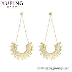 E-944 xuping jewelry fashion gold plated earrings wholesale dubai stainless steel earrings