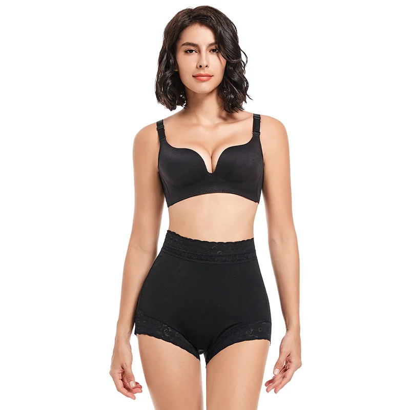 HKRXEC Wireless Support Bra and High-Waist Shaping Brief Set