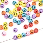 Wholesale Smiley Face Acrylic Beads Loose Plastic Beads For DIY Handmade Jewelry Crafts Accessories