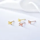 Silver Earrings Butterfly Knot Bowknot18k Gold Jewelry 925 Sterling Silver Earrings
