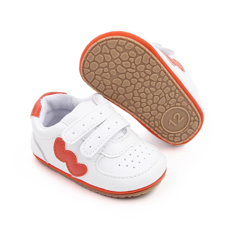 Baby Boys and Girls Wavy Letter W Soft Soled Casual Small White Shoes Toddler Sneakers factory