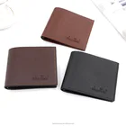 Wallet New Design Men's Short PU Leather Wallet For Men Card Holder Coin Purses Custom Wallet With Logo