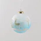 Ornaments Sea Customized Ornaments Coloured Hanging Sea And Sky Series Indoor Decoration Blue Glass Christmas Balls