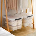 Storage Bin 68L Plastic Pattern Storage Bin Clear Heavy Duty Cheap Box
