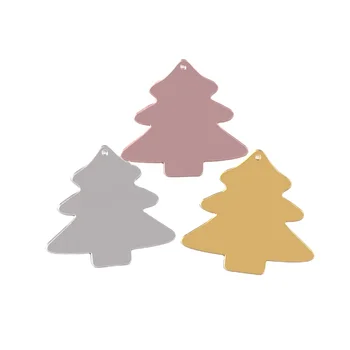 (Set of 2) Family Christmas Tree Ornament Mirror Acrylic Tags Ornament Decoration