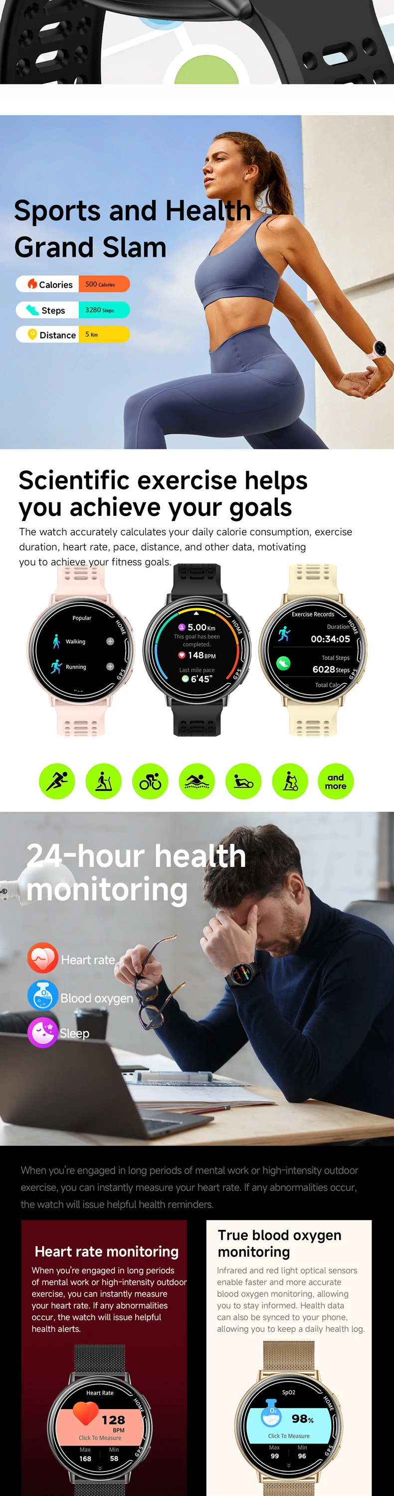 product 2026 smart watch kc100 1atm waterproof 139 inch color screen fitness heart rate answer call dafit smartwatch gps women men-2