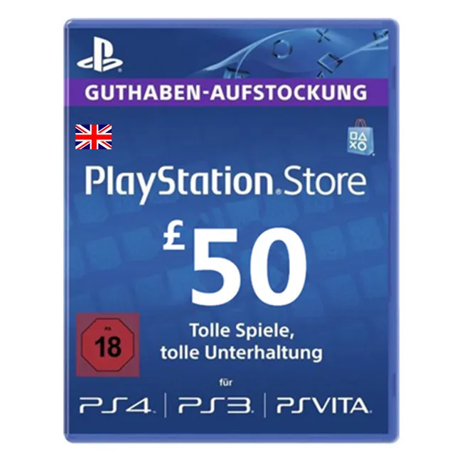 Sony Uk Psn Gift Card 10 / 20 / 25 / 50 Pounds Playstation Network