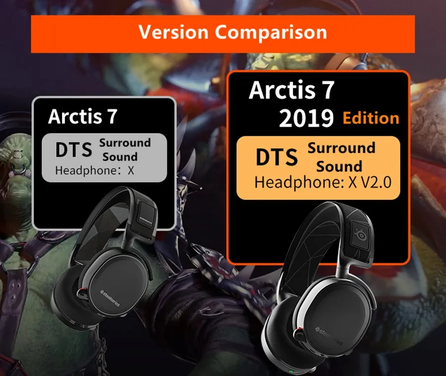 SteelSeries 100% Original Brand New Arctis 7 Gaming Headset High DTSXv2.0 7.1 Wireless Game Headset Headphone Wear Belt Wheat