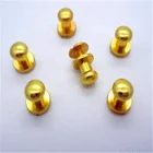 Brass Leather Brass Screwback Button Studs 6mm Round Head Gold Solid Brass Leather Button Screwback Stud