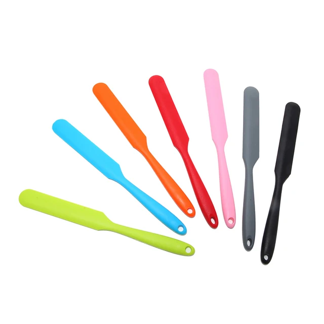 Food Grade Silicone Spatula Heat Resistant Soft One-piece Silicone Long Spatula Cream Long Spatula