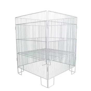 2023 Foldable Storage Promotion Cage Table Convenience Store Mobile Wire Clothing Cage Mobile Storage Counter