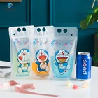 Bag Beverage Juice Custom Ziplock Clear Bag Energy Drink Beverage Juice Reusable Drink Pouches With Straw Logo Hole