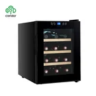Display Fridge Candor Custom LCD Display Thermoelectric Mini Wine Fridge 12 Bottle For House/kitchen Use