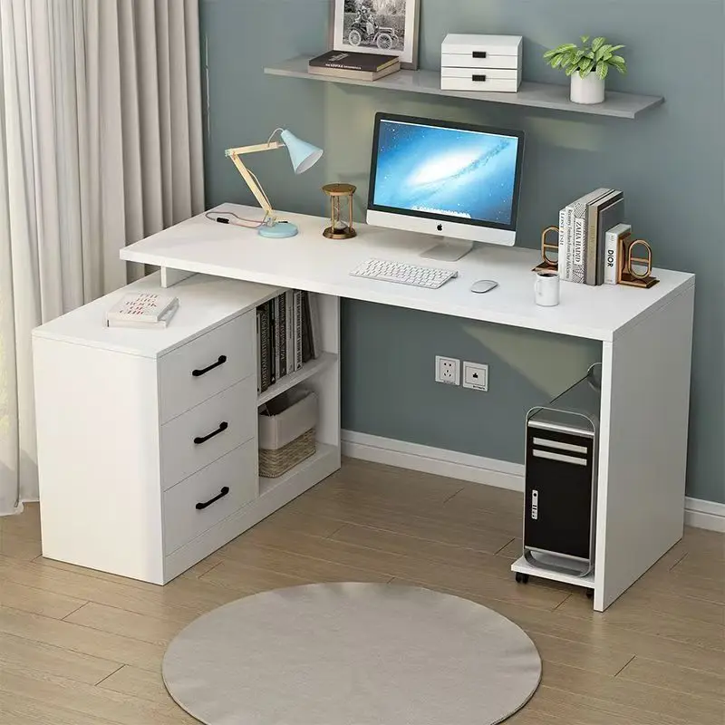 Factory Direct Sales Modern Minimalist Computer Desk Children Desk With Bookshelf Set Integrated Writing Table For Study