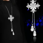Opal Jewelry 2021 Fashionable Flower Pendant Necklace Feminine Opal Jewelry Long Necklace For Parties