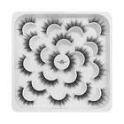 Eyelashes 10 Pairs Private Label Flower Tray Natural Curling Wholesale Eyelashes 3d Faux Mink