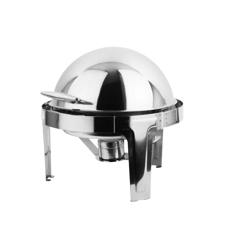 Wholesale Commercial Chafer Buffet Set Catering Food Warmer Round Roll Top Chafer Dish Buffet Set Buffet Equipment_4