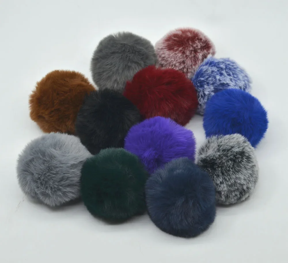 14 Pompon In Pelliccia Finta Per Cappelli E Borse | Soffici, Colorati, Con Anello Elastico - Foto 4