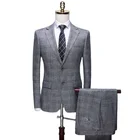 Men Suits Men Custom European Size Formal Wedding Black Men Suits 3 Pieces Gentleman