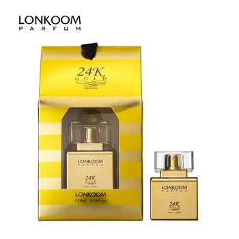 LONKOOM 10ml mini perfume 24K gold ladies perfume for women Eau De Parfum EDP perfume