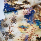 Silk Fabrics Woven Manufacturer Wholesale NO MOQ 100% Polyester Smooth Silk Satin Chiffon Fabrics With Digital Printing