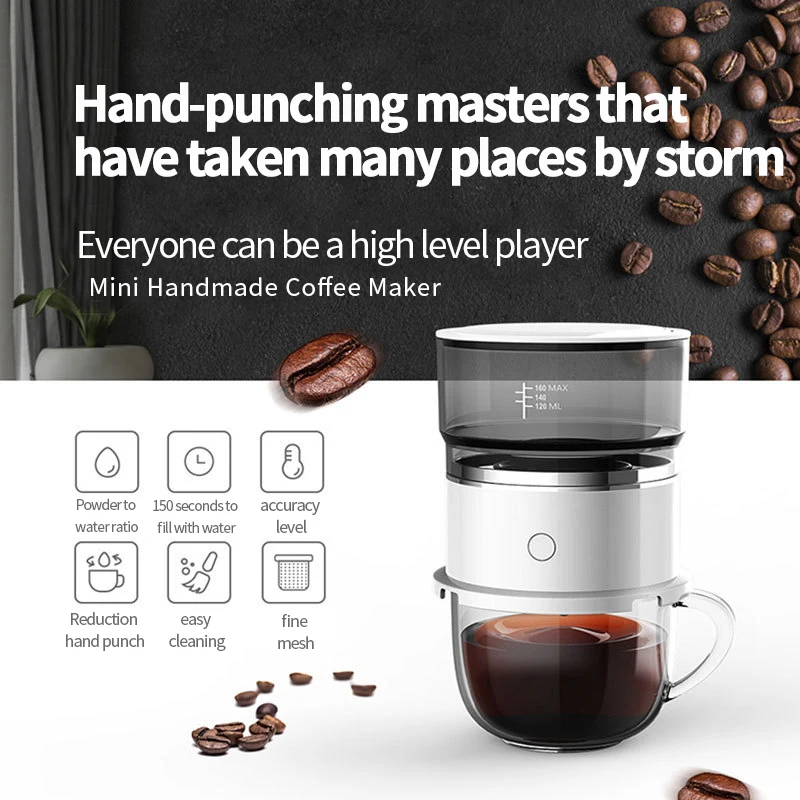 Good Quality Modern Style Simple Multi-functional Drip Mini Coffee Maker  Coffee Machine  Battery model but battery not included