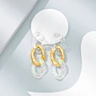 Long Earrings Drop Statement Clear Acrylic Chain Long Earrings For Women Resin Drop Earrings Jewelry