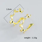 Earrings Wholesale Exquisite Jewelry Copper Plated 18k Gold Female Earrings C-shaped Stone Ear Clip