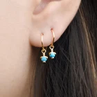 Gold Dangle Earrings Earrings Dangle Gemnel Bohemian Gold Jewelry 925 Silver Dangle Drop Turquoise Earrings